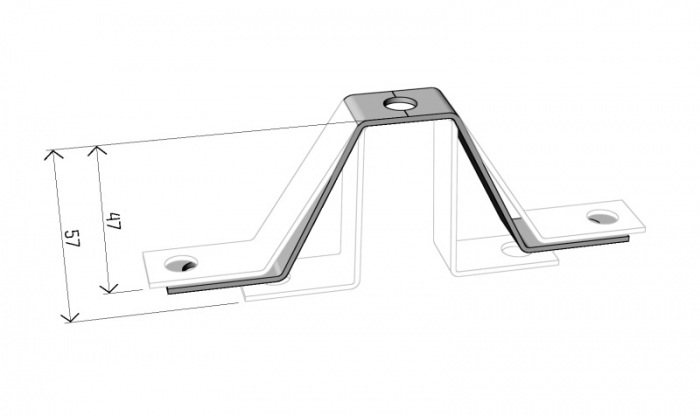 Suport consolă prindere pe podea a canalului de cablu din sarmă, susținere maxim 60 kg [3]