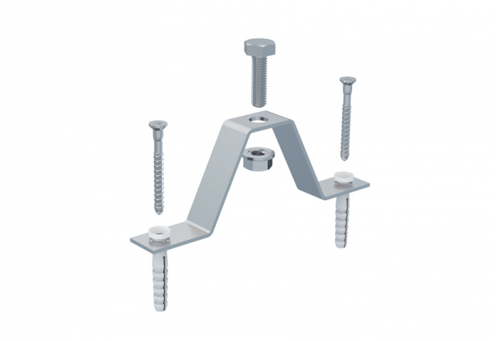 Suport consolă prindere pe podea a canalului de cablu din sarmă, susținere maxim 60 kg [1]
