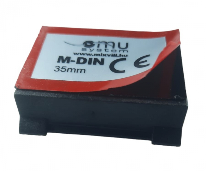 Suport din plastic pentru sina DIN omega 35mm autoadeziv 43x38mm [4]