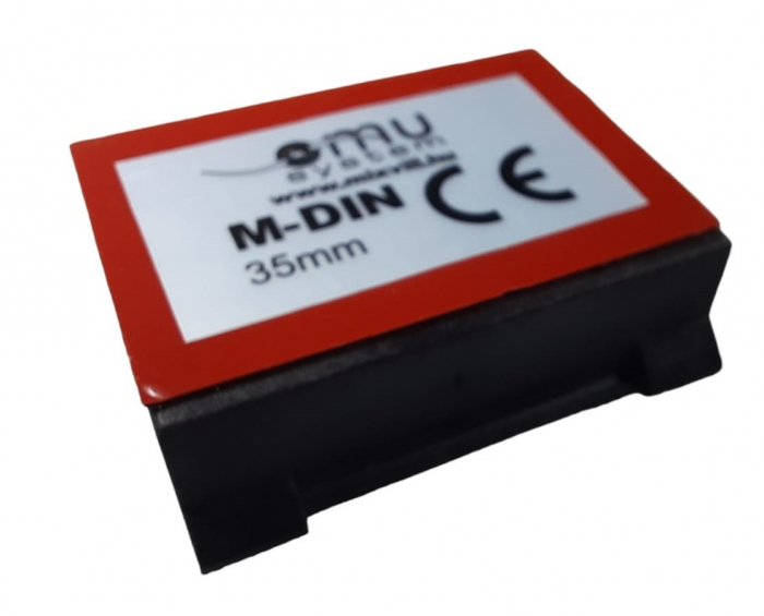 Suport din plastic pentru sina DIN omega 35mm autoadeziv 43x38mm [2]