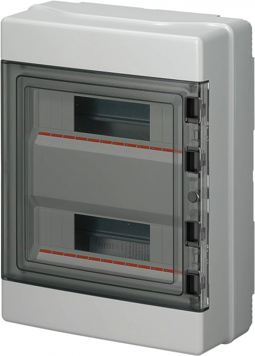 Tablou electric aplicat Elettrocanali 24 module IP65  IK08 cu usa transparenta [1]