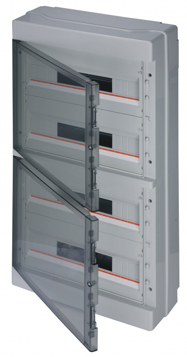 Tablou electric aplicat Elettrocanali 72 module IP65 IK08 cu usa transparenta fumurie [2]