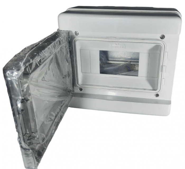 Tablou electric aplicat Elettrocanali 8 module IP65 IK08 cu usa transparenta fumurie [5]