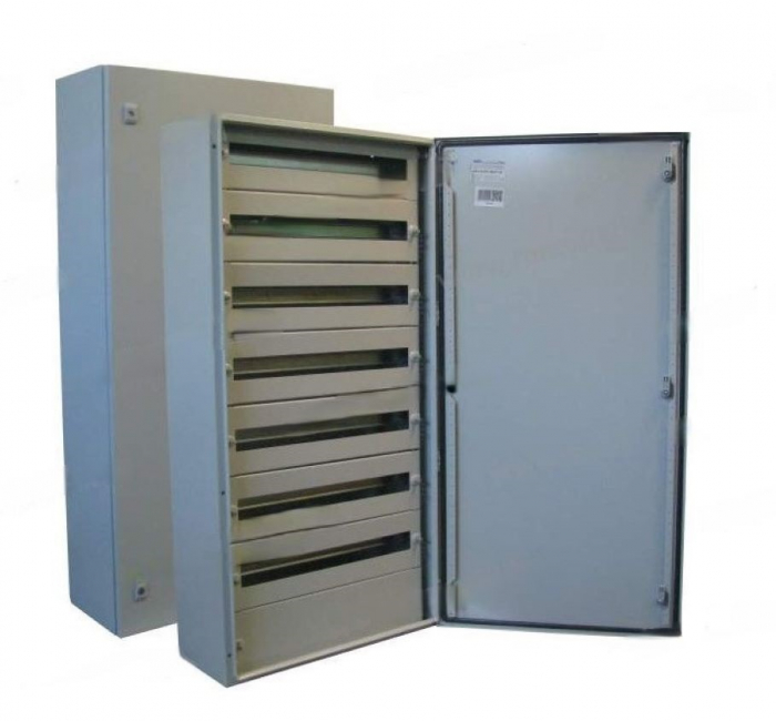 Tablou electric 1200x600x250mm 156 module cofret dulap cabinet metalic modular  6 randuri x 26 module IP66 aparent cu plastroane sina DIN pentru montaj contrapanou placa de montaj [1]