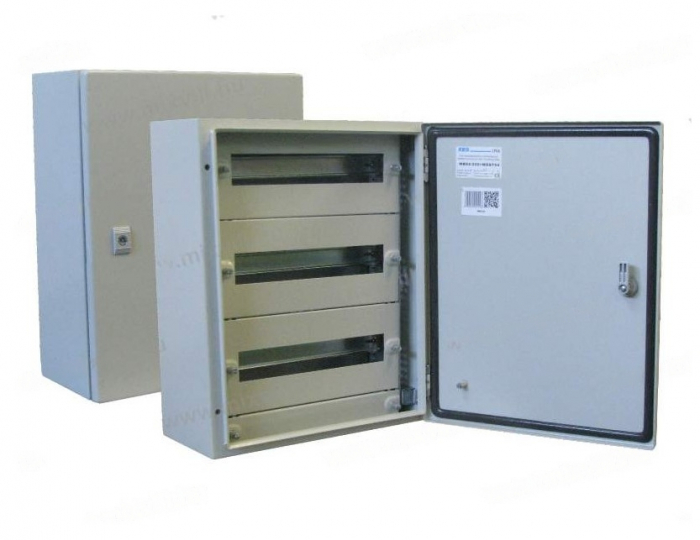 Tablou electric 500x400x200mm 60 module cofret dulap cabinet metalic modular  3 randuri x 15 module IP66 aparent cu plastroane sina DIN pentru montaj contrapanou placa de montaj [1]
