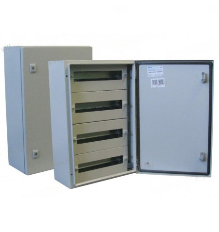 Tablou electric 600x400x200mm 60 module cofret dulap cabinet metalic modular 4 randuri x 15 module IP66 aparent cu plastroane sina DIN pentru montaj contrapanou placa de montaj [1]