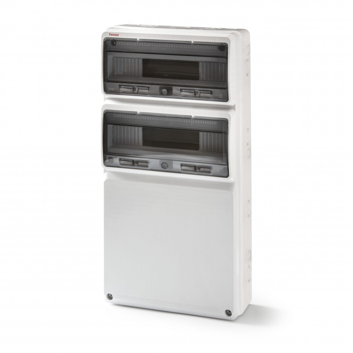 Tablou neechipat ABS 32 module 2 usi de vizitare transparente cu 16 module 685x330x155mm IP65 [1]