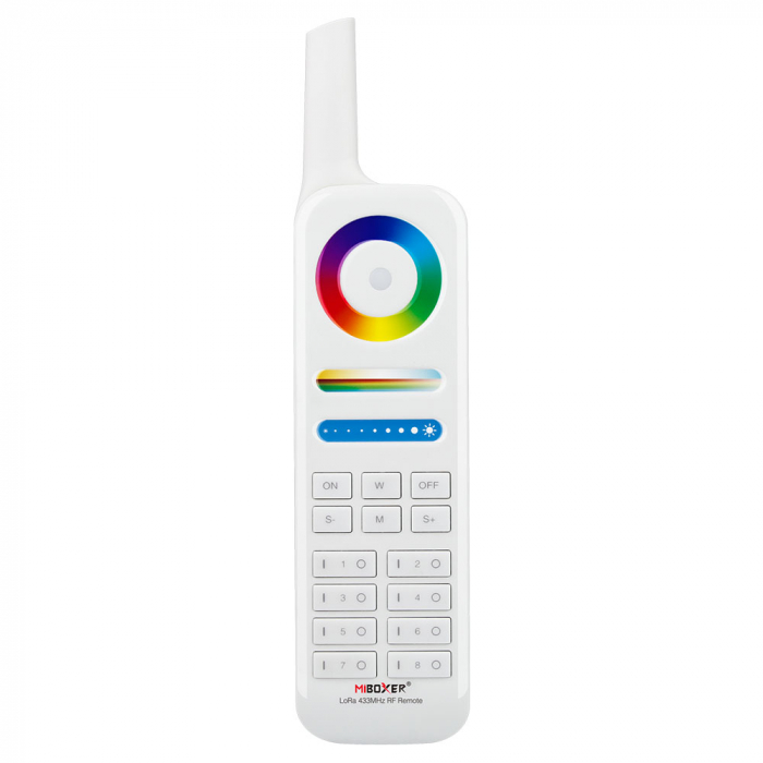 Telecomanda Mi-Light FUT086 MiBoxer 8-zone LoRa 433MHz sistem pentru control lămpi, rază 2 km [1]