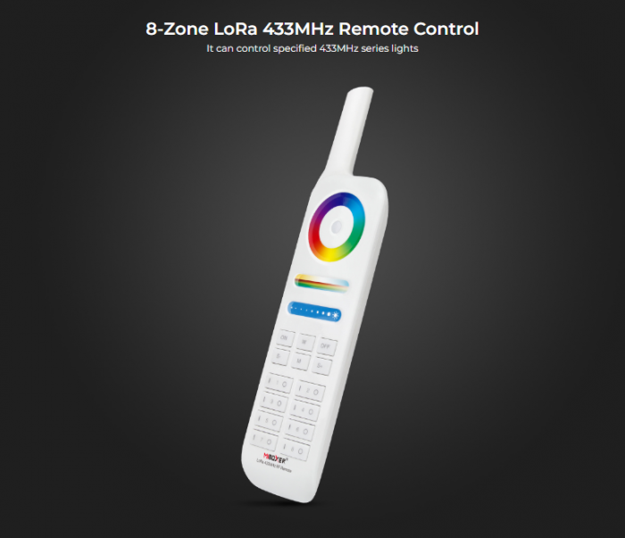 Telecomanda Mi-Light FUT086 MiBoxer 8-zone LoRa 433MHz sistem pentru control lămpi, rază 2 km [4]