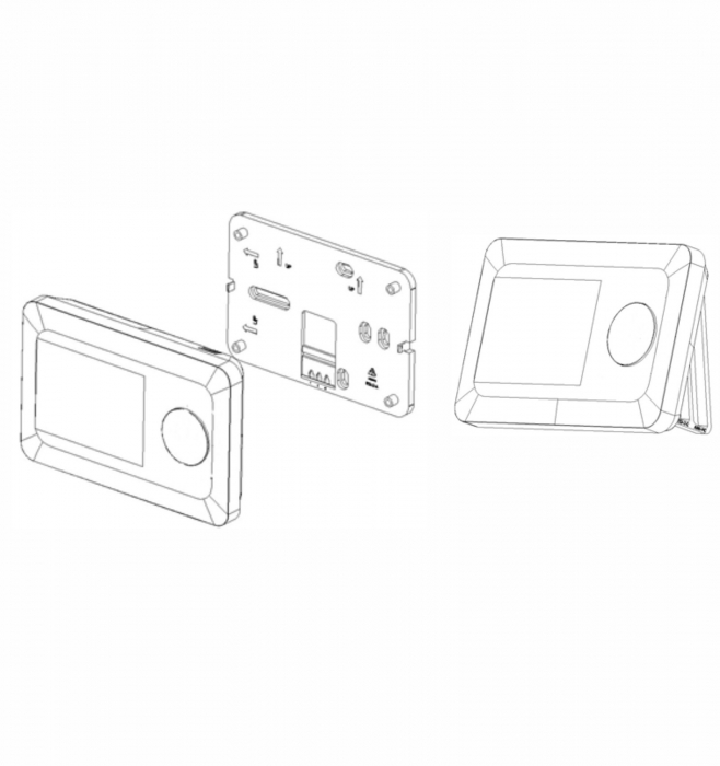Termostat de cameră digital wireless Wifi programabil Tuya, Alexa, Google, -5°C – +30°C, senzor NTC 10K, IP30 , alimentare cu 2 × baterii AAA (nu sunt incluse) și USB-C [6]