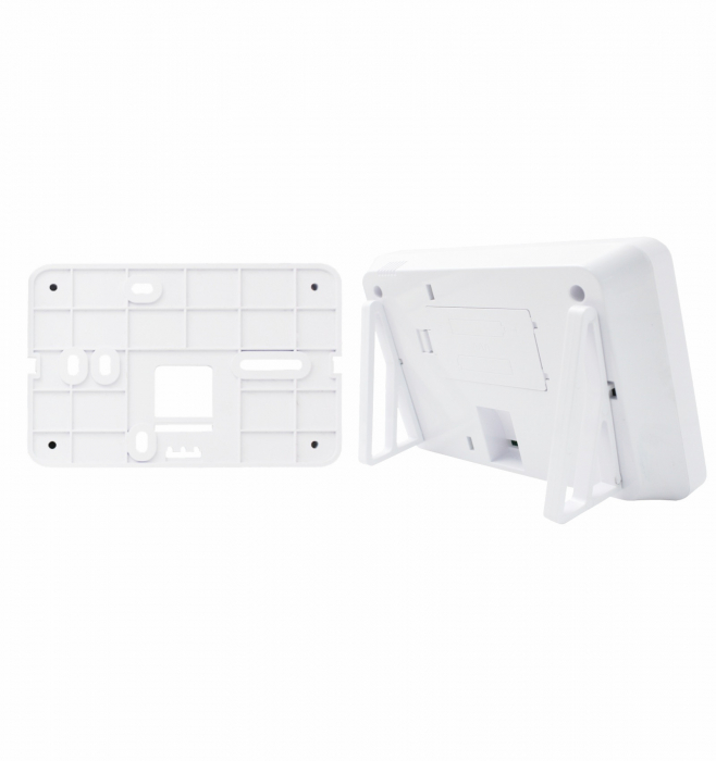 Termostat de cameră digital wireless Wifi programabil Tuya, Alexa, Google, -5°C – +30°C, senzor NTC 10K, IP30 , alimentare cu 2 × baterii AAA (nu sunt incluse) și USB-C [5]
