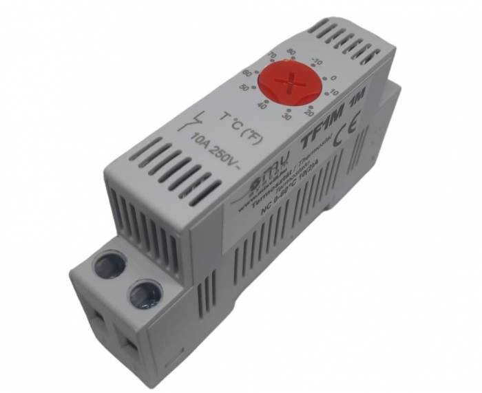 Termostat pe sina 1 modul contact NC pentru incalzire controlul rezistentei -10-+80°C 10(2)A [2]