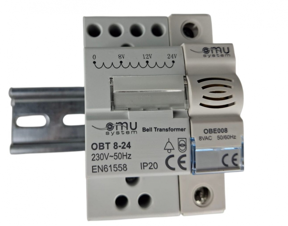 Transformator pentru sonerie 230V / 8-24V 8VA IP20 , montaj pe sina in tablouri electrice [8]
