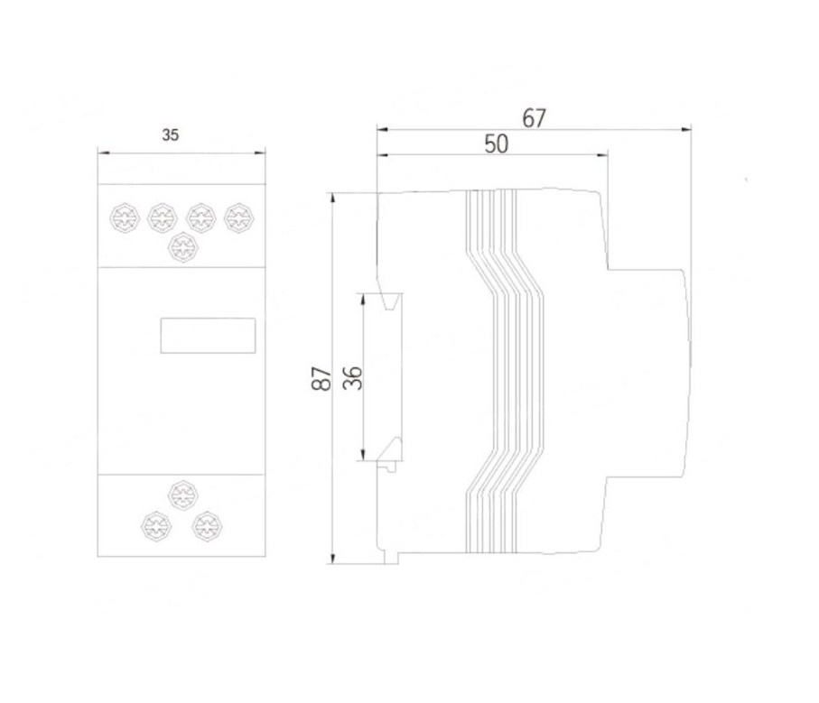 Transformator pentru sonerie 230V / 8-24V 8VA IP20 , montaj pe sina in tablouri electrice [2]
