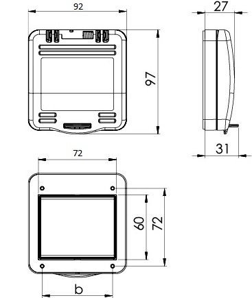 Usa vizitare 4 module fumurie pentru tablouri electrice 92x97mm IP54 [3]