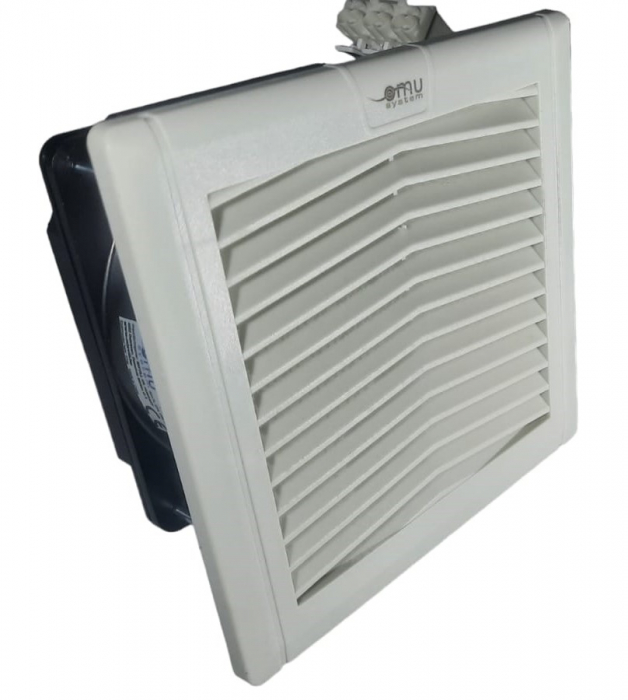 Ventilator 152x152mm cu filtru si grilaj pentru tablouri electrice  22W 93m3/h 230V IP54 [5]
