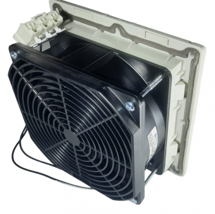 Ventilator 152x152mm cu filtru si grilaj pentru tablouri electrice  22W 93m3/h 230V IP54 [3]