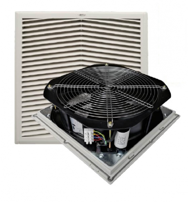 Ventilator cu filtru pentru tablouri electrice 255x255mm 60W 706m3 230V IP54 [2]