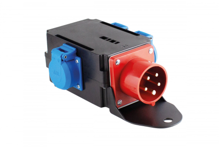 Adaptor trifazic industrial MIXO IP44 intrare 5 poli 16A iesire 3 schuko 230V [3]