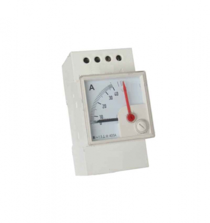 Accesorii tablouri electrice - Ampermetru analog 40A cu montaj pe sina