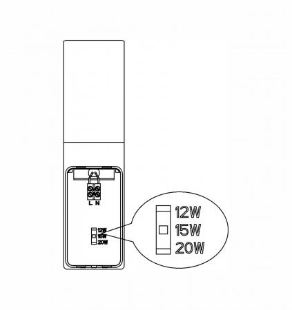 Aplică de exterior 20W 1700lm 4000K lumină naturală IP65 cu senzor de mișcare, distanță de detecție maxim 9m, garanție 5 ani [1]