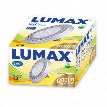 Bec LED LUMAX GU10 15W(83W) ES111 1200lm 4100K [1]