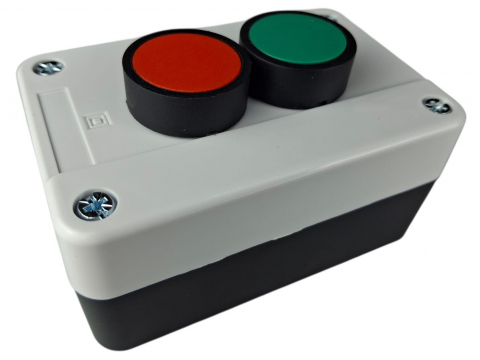 Accesorii electrice - Buton de comanda verde si rosu START - STOP NO + NC 6A 230V IP65