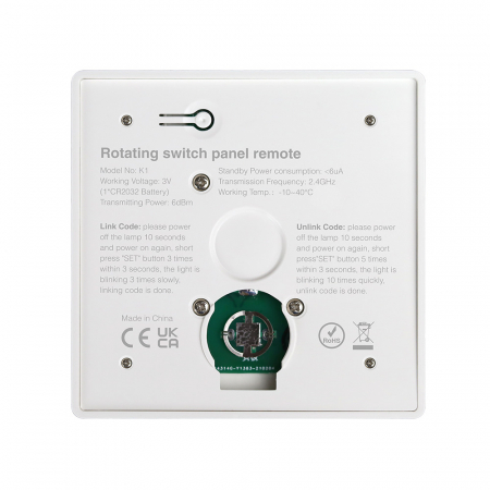 Buton Mi-Light MiBoxer și panou de comutare rotativ Telecomandă LED albă K1 [1]
