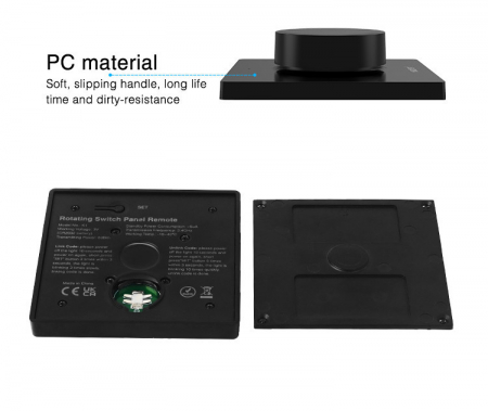 Buton Mi-Light MiBoxer și panou de comutare rotativ Telecomandă LED neagră K1 wireless maxim 30m [3]