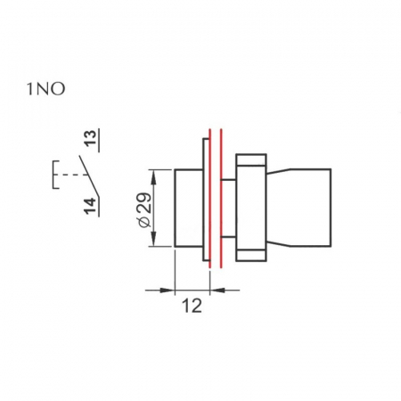 Buton verde simplu fara lumina cu revenire pentru tablouri electrice 1NO 6A 230V [3]