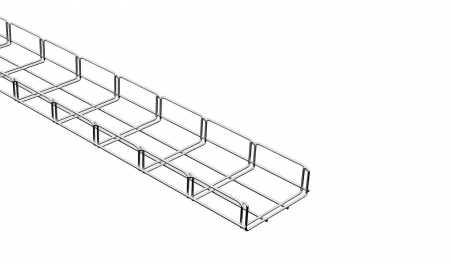 Canal cablu metalic din sarma - Canal cablu metalic 150x50mm din sarma mesh galvanizat lungime 2m jgheab pentru trasee electrice