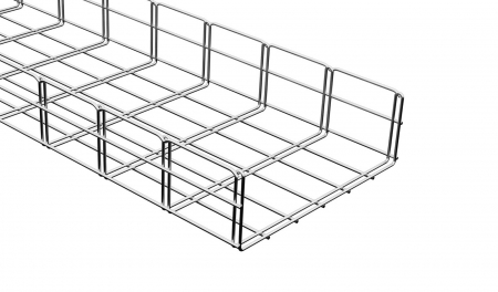 Canal cablu metalic din sarma - Canal cablu metalic 300x100mm din sarma mesh galvanizat lungime 2m jgheab pentru trasee electrice