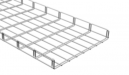 Canal cablu metalic din sarma - Canal cablu metalic 400x50mm din sarma mesh galvanizat lungime 2 metri jgheab pentru trasee electrice
