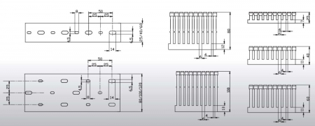 Canal cablu perforat 2m slitat 25x60mm gri pentru circuite electrice in tablouri [1]