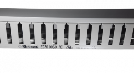 Canal cablu perforat slitat Elettrocanali 100x60mm gri pentru circuite electrice [2]