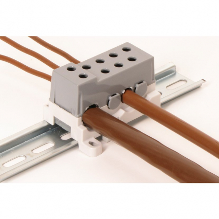 Clema de distributie 250A 1 x 10-95 mm² si 7 x 2,5-50mm² montare sina sau surub [2]