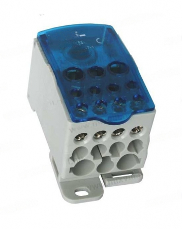 Cleme pe sina DIN - Clema de distributie 400A capac intrare 1x95-185mm2 iesire 2x6-35mm2 + 5x2,5-16mm2 + 4x2.5-10mm2