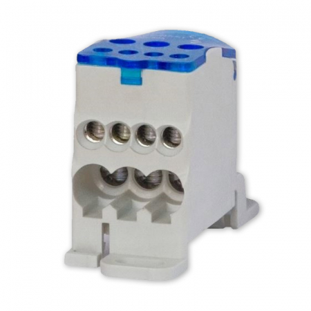 Clema de distributie pe sina 1 pol 80A cu capac intrare 1x6-16mm2 si iesire 2x2.5-16mm2 + 4x2.5-6mm2 [2]