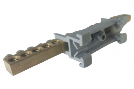 Clema dubla bloc terminal 2x7 gauri cu prindere pe sina DIN 35mm max 16mm² [5]