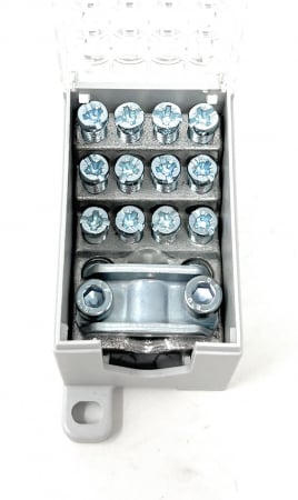 Clema pe sina bloc de distribuție a fazelor PVB 160-12 160A 1x16-95mm² + 6x2,5-35mm² Cu-Al 1000V AC / DC [2]