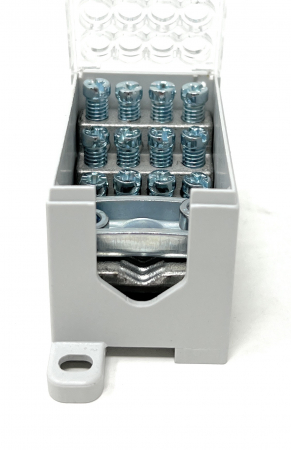 Clema pe sina bloc de distribuție a fazelor PVB 160-12 160A 1x16-95mm² + 6x2,5-35mm² Cu-Al 1000V AC / DC [4]