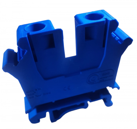 Clema pe sina bloc terminal 6mm² albastra 32A  42.5x47mm 690V [2]