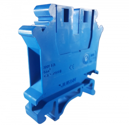 Cleme - Clema pe sina bloc terminal 6mm² albastra 32A  42.5x47mm 690V