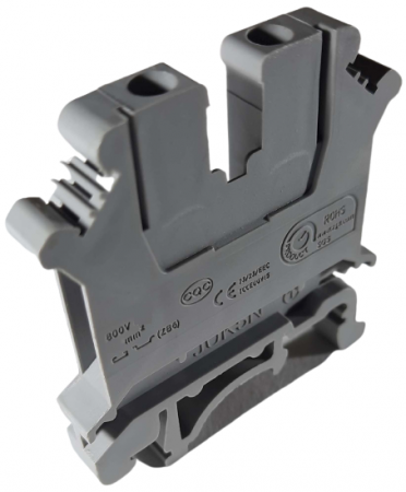 Clema sir terminala 2.5mm2 gri montaj pe sina DIN 35mm 690V 32A [1]
