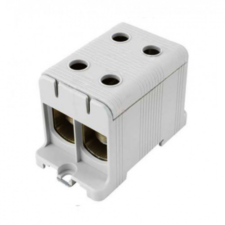 Cleme pe sina DIN - Clema terminala conexiune 1 pol gri Cu-Al 4x150mm²​​​​​​​ montare pe sina DIN 35mm 290A (Al) 320A ( Cu)