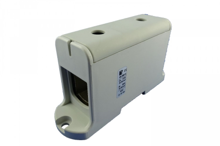 Cleme pe sina DIN - Clema terminala conexiune gri Cu-Al 240mm² montare pe sina DIN 35mm 380A (Al) 425A ( Cu)