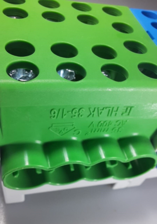 Cleme de distributie derivatie pentru conexiuni trifazice 25mm²/35mm²/ Cu-Al montaj pe sina DIN 100A [4]