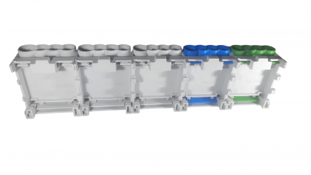 Cleme de distributie derivatie pentru conexiuni trifazice 25mm²/35mm²/ Cu-Al montaj pe sina DIN 100A [2]