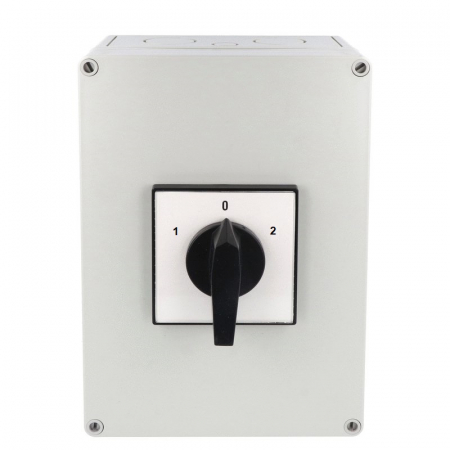 Comutator 1-0-2 125A 37kW 3 poli IP65 rotativ inversor de sens motor  180x254mm [1]