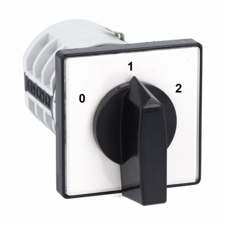 Intrerupatoare pentru tablouri electrice - Comutator Dahlander 125A 37kW 3 poli 0-1-2 industrial cu came PACO rotativ IP40
